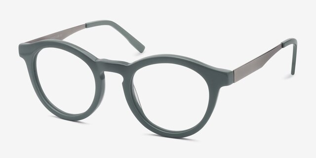 Twin Green AcetateEyeglass Frames from EyeBuyDirect, Angle View
