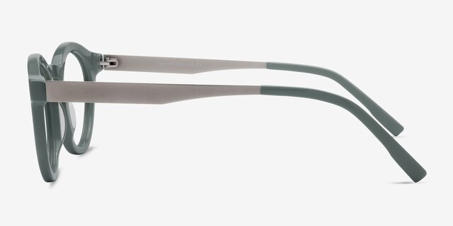 Twin Green AcetateEyeglass Frames from EyeBuyDirect, Side View