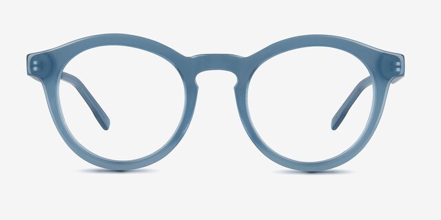 Twin Bleu AcétateMontures de lunettes de vue d'EyeBuyDirect, Vue de Face