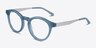 Twin Bleu AcétateMontures de lunettes de vue d'EyeBuyDirect, Vue d'Angle