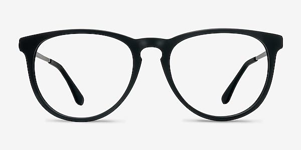 Ultraviolet Matte Black Acetate-metal Eyeglass Frames