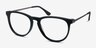 Ultraviolet Matte Black Acetate-metalEyeglass Frames from EyeBuyDirect, Angle View