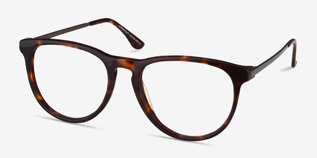 Ultraviolet Tortoise Acetate-metalEyeglass Frames from EyeBuyDirect, Angle View