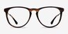 Ultraviolet Brown Striped Acetate-metalEyeglass Frames from EyeBuyDirect, Front View
