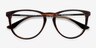 Ultraviolet Brown Striped Acetate-metalEyeglass Frames from EyeBuyDirect, Closed View