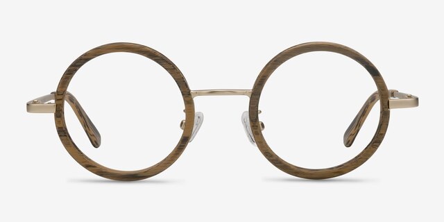 Roaring Brun Acetate-metalMontures de lunettes de vue d'EyeBuyDirect, Vue de Face