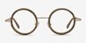Roaring Brun Acetate-metalMontures de lunettes de vue d'EyeBuyDirect, Vue de Face