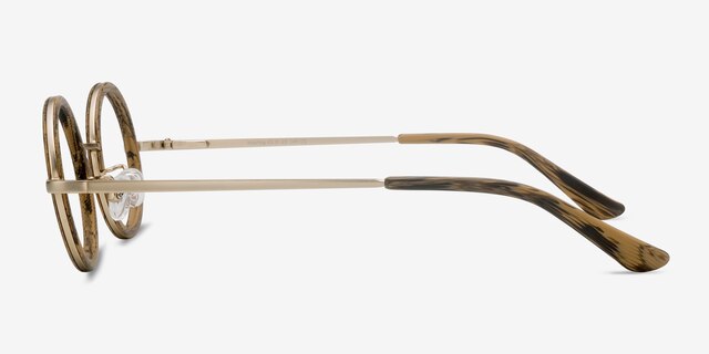 Roaring Brun Acetate-metalMontures de lunettes de vue d'EyeBuyDirect, Vue de Côté