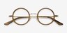 Roaring Brun Acetate-metalMontures de lunettes de vue d'EyeBuyDirect, Vue Rapprochée