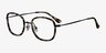 Trapeze Matte Tortoise AcétateMontures de lunettes de vue d'EyeBuyDirect, Vue d'Angle