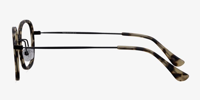 Trapeze Matte Tortoise AcétateMontures de lunettes de vue d'EyeBuyDirect, Vue de Côté