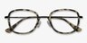 Trapeze Matte Tortoise AcétateMontures de lunettes de vue d'EyeBuyDirect, Vue Rapprochée