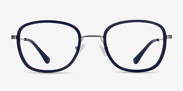 Trapeze Matte Navy Acétate Montures de lunettes de vue