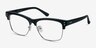 Benoit Black AcetateEyeglass Frames from EyeBuyDirect, Angle View