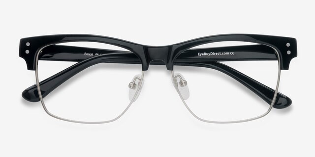 Benoit Black AcetateEyeglass Frames from EyeBuyDirect, Closed View