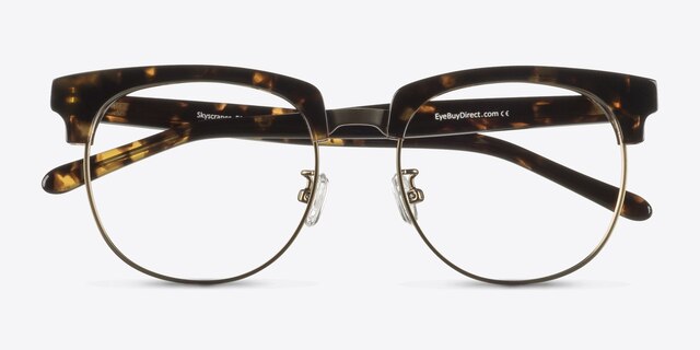 Skyscraper Tortoise AcetateEyeglass Frames from EyeBuyDirect, Closed View