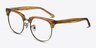 Skyscraper Brown AcetateEyeglass Frames from EyeBuyDirect, Angle View