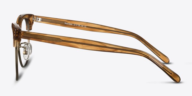Skyscraper Brown AcetateEyeglass Frames from EyeBuyDirect, Side View