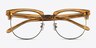 Skyscraper Brown AcetateEyeglass Frames from EyeBuyDirect, Closed View