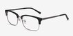 Wizard Black Acetate, MetalEyeglass Frames from EyeBuyDirect, Angle View