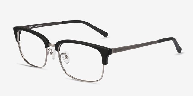 Wizard Black Acetate-metalEyeglass Frames from EyeBuyDirect, Angle View