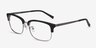 Wizard Black Acetate-metalEyeglass Frames from EyeBuyDirect, Angle View