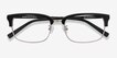 Wizard Black Acetate, MetalEyeglass Frames from EyeBuyDirect, Closed View