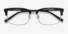 Wizard Black Acetate-metalEyeglass Frames from EyeBuyDirect, Closed View