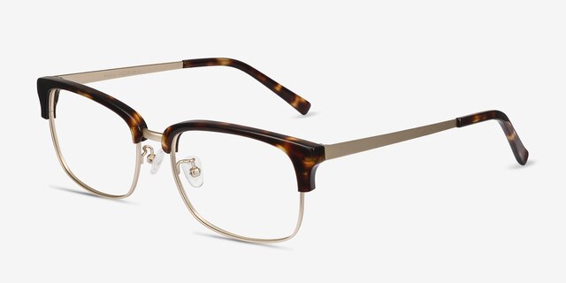 Wizard Tortoise Acetate-metalEyeglass Frames from EyeBuyDirect, Angle View