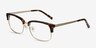 Wizard Tortoise Acetate-metalEyeglass Frames from EyeBuyDirect, Angle View