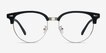 Narita Matte Black Plastic, MetalEyeglass Frames from EyeBuyDirect, Front View