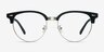 Narita Matte Black Plastic-metalEyeglass Frames from EyeBuyDirect, Front View