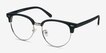 Narita Matte Black Plastic, MetalEyeglass Frames from EyeBuyDirect, Angle View