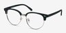 Narita Matte Black Plastic-metalEyeglass Frames from EyeBuyDirect, Angle View