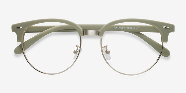 Narita Light Green MetalEyeglass Frames from EyeBuyDirect, Closed View