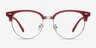Narita Red MetalEyeglass Frames from EyeBuyDirect, Front View