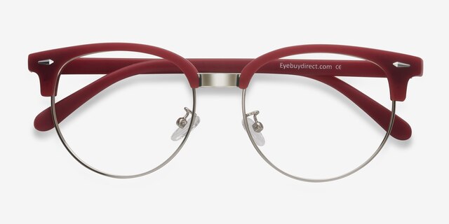 Narita Red MetalEyeglass Frames from EyeBuyDirect, Closed View