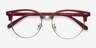Narita Red MetalEyeglass Frames from EyeBuyDirect, Closed View