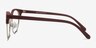 Narita Matte Burgundy MetalEyeglass Frames from EyeBuyDirect, Side View