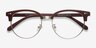 Narita Matte Burgundy MetalEyeglass Frames from EyeBuyDirect, Closed View