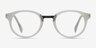 Aisu Matte White MetalEyeglass Frames from EyeBuyDirect, Front View