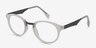 Aisu Matte White MetalEyeglass Frames from EyeBuyDirect, Angle View