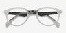 Aisu Matte White MetalEyeglass Frames from EyeBuyDirect, Closed View