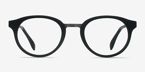 Aisu Matte Black Metal Eyeglass Frames