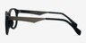 Aisu Matte Black MetalEyeglass Frames from EyeBuyDirect, Side View