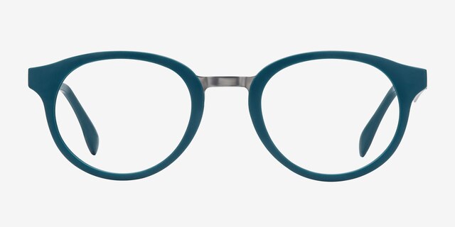 Aisu Matte Green Plastic-metalEyeglass Frames from EyeBuyDirect, Front View