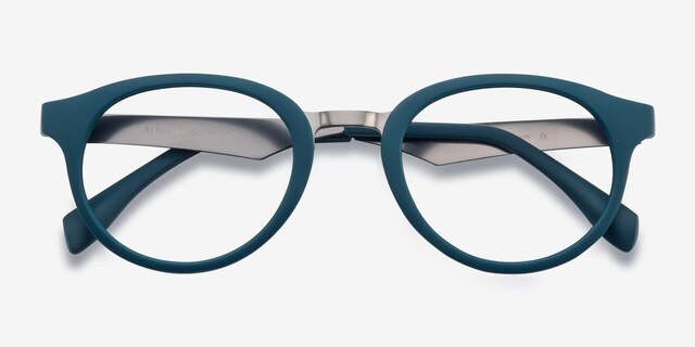 Aisu Matte Green Plastic-metalEyeglass Frames from EyeBuyDirect, Closed View