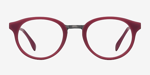 Aisu Matte Burgundy Metal Eyeglass Frames