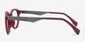 Aisu Matte Burgundy MetalEyeglass Frames from EyeBuyDirect, Side View