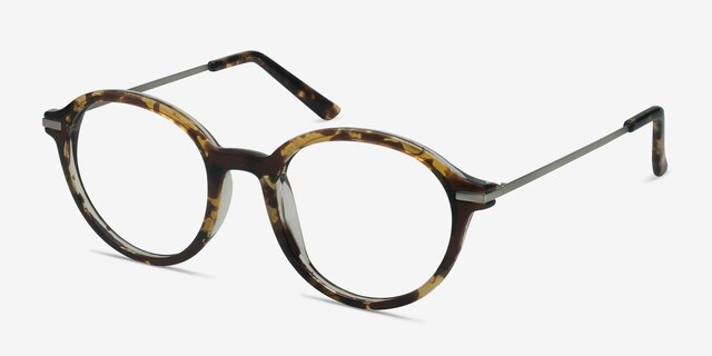 Juno Tortoise MetalEyeglass Frames from EyeBuyDirect, Angle View